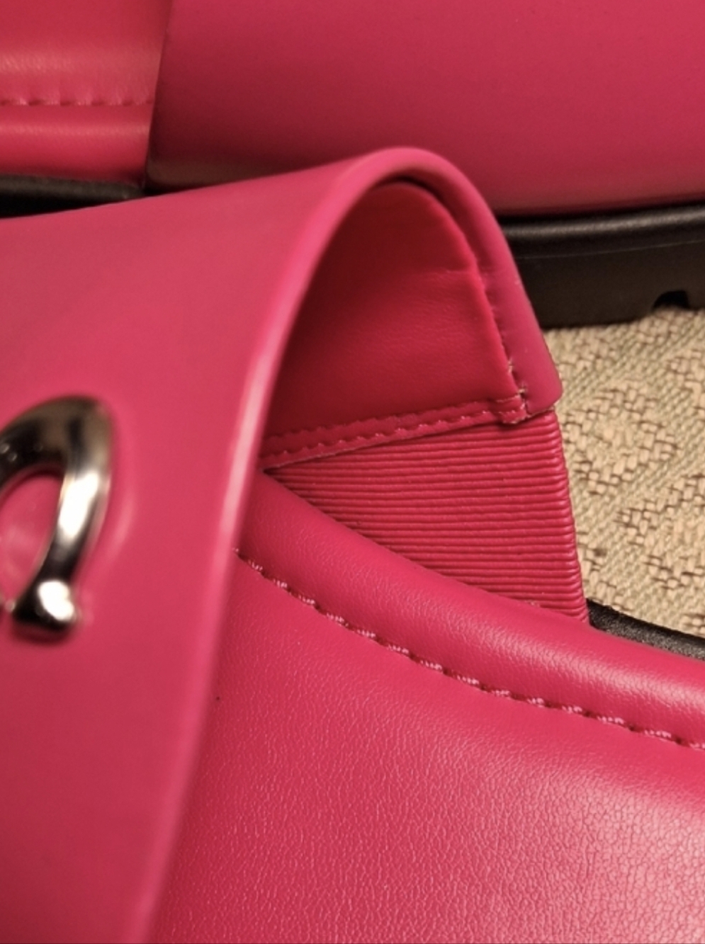 Coach Florence Dragon Fruit Pink Slide Sandals - Picture 13 of 16